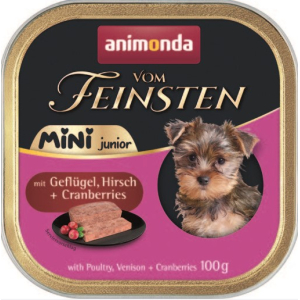 Animonda Vom Feinsten Мини для щенков с домашней птицей, олениной и клюквой,100г