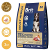 Brit Premium Medium Корм сухой для собак средних пород (индейка, телятина), 3кг 1 превью