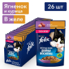 Felix "Двойная вкуснятина" Корм консервированный для кошек (ягненок, курица в желе), 75г 1 превью