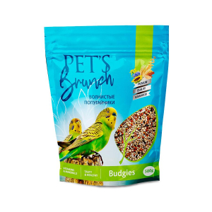 Pet's Brunch Корм сухой для волнистых попугайчиков, 500г
