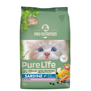 Flatazor Pure Life Kitten сухой корм для котят и кошек во второй половине беременности с сардинами 2кг