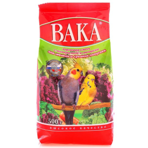ВАКА корм для попугаев  с минералами и овощами 500гр
