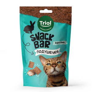 Triol лакомство для кошек "Мини-подушечки с начинкой из кролика", серия SNACK BAR, 30 г