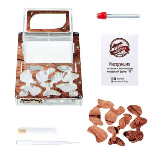 Формикарий XXL сборная муравьиная ферма со встроенной ареной 135х205х21 коричневый