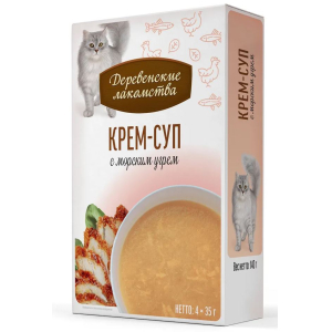 Деревенские лакомства Крем-суп с морским угрём (упаковка 4 шт, 35г)