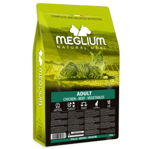 Meglium Adult Chicken Beef and Vegetables сухой корм для кошек  (курица, говядина, овощи) 1,5кг