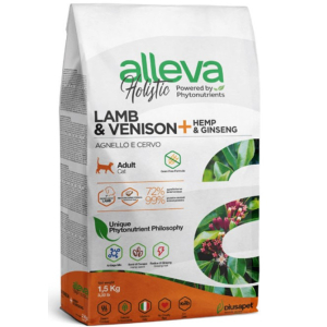 Alleva Holistic Корм сухой беззерновой для кошек (ягненок, оленина), 1,5кг