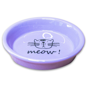 Миска Mr.Kranch керамическая для кошек MEOW! сиреневая,200 мл