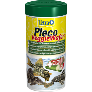 Tetra Pleco Veggie Wafers Корм для травоядных донных рыб, с цукини, 15г