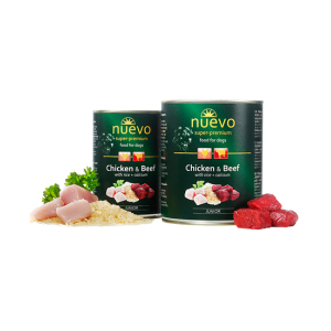Nuevo Консервы для щенков (курица, говядина, рис, кальций), 800г
