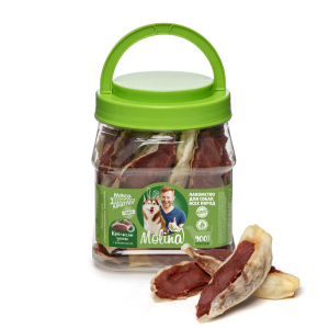 Molina Лакомство для собак всех пород и щенков. Кроличьи ушки с утиной пастой, 400 г