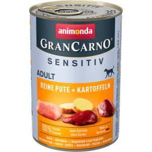 Gran Carno Sensitiv Adult Dog консервы для собак (Индейка, картофель) 800гр