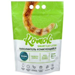 КОМОК Smart Cat Litter комкующийся соевый OCEAN 1,8кг (5л)