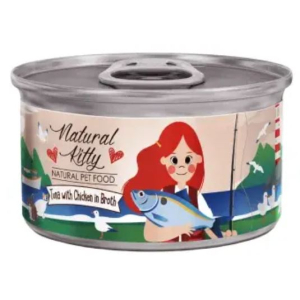 ПЕТРИК Natural Kitty влажный корм для кошек (тунец, курица) 80гр