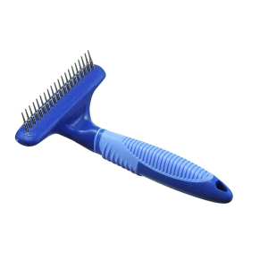 Camon Расческа грабли для животных (с 20 короткими вращающимися металлическими зубцами)