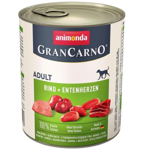 Gran Carno Adult консервы с говядиной и сердцем утки 800гр