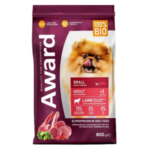 Award сухой корм для собак мелких и миниатюрных пород (Ягненок, индейка)
