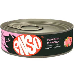 Enso консерва для котят, паштет с телятиной и овощами, 100г