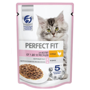 Perfect Fit для котят от 1 до 12 месяцев (Курица в соусе), 75г