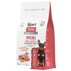 Брит Кеа Mini Dog Adult Delicious Taste сухой корм для привередливых собак мелких пород (индейка,утка) 400гр