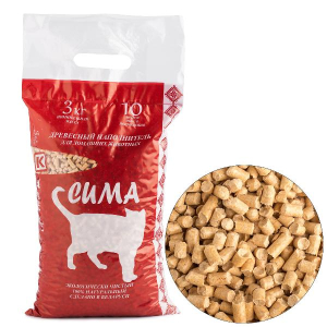 Сима Наполнитель древесный для кошачьего туалета, 15кг