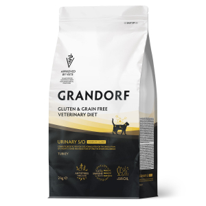 Grandorf VET CAT URINARY S/O MODERATE CALORIE сухой корм для котов диетический, для растворения струвитных камней на основе бескостной индейки 2кг