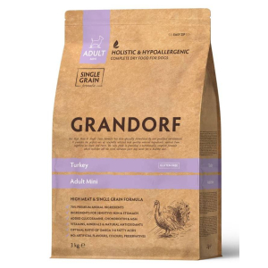 Grandorf Корм сухой гипоаллергенный для собак мелких пород (индейка), 3кг