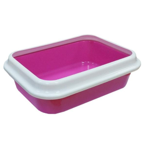 ZooExpress "Leader" Пластиковой туалет с бортом для кошек, 46х34,5х14 см.