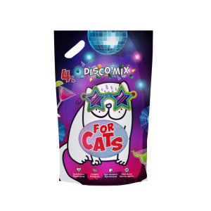 Наполнитель FOR CATS силикагелевый  Disco Mix с ароматом голубого лотоса,4л