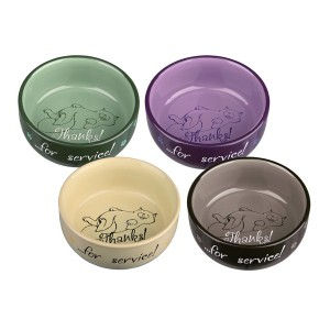 TRIXIE миска керамическая для кошек с рисунком, 0.3л/диам.11см