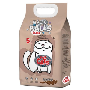 Наполнитель FOR CATS MAGIC BALLS Ultra комкующийся с ароматом кофе, 5л