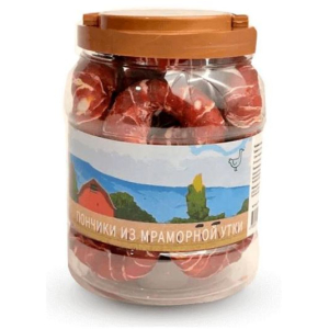 NORD FARM  лакомство для собак Пончики из мраморной утки 600гр