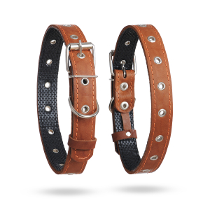 Humpo Ошейник кожаный для собак, безразмерный подшитый (ширина 1,5см, обхват до 35см)