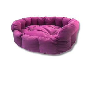Лежанка для животных HAPPY FRIENDS овальная "Manhattan",  57*46*17 см, (мебельная ткань "Голландский велюр")