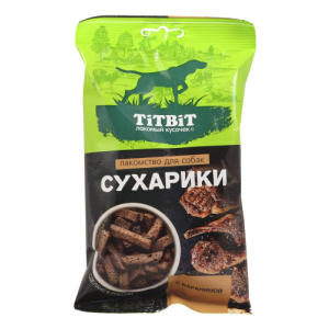 TiTBiТ Лакомство для собак (сухарики с бараниной), 55г