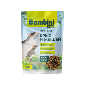 Bambini Pets корм для крыс и мышей, 800гр