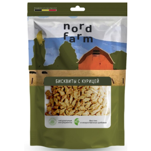 Лакомства для кошек Бисквиты с курицей NORD FARM 90г