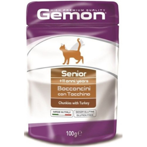 Gemon Cat Senior Turkey для кошек пожилых с индейкой,100г