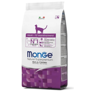 Monge Cat Daily Line для взрослых кошек в возрасте от 1 года до 10 лет (курица), 400гр