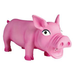 TRIXIE игрушка для собаки из латекса "Pig", хрюкающая, 17см