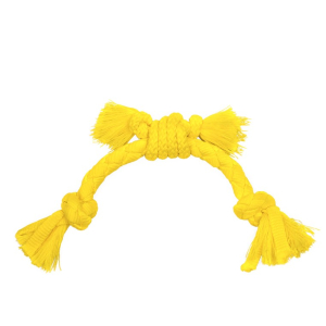 Playology сенсорный канат PUPPY SENSORY ROPE для щенков мелких и средних пород 8-16 недель с ароматом курицы, цвет желтый