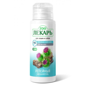 ЭКО ZOOЛЕКАРЬ Биошампунь "Репейный" с корой дуба для кошек и собак против блох