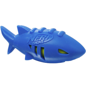 Nerf Игрушка плавающая для собак "Акула", 18 см, синяя