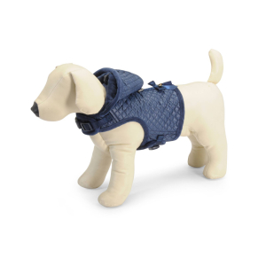 Camon Шлея для собак (зимняя с капюшоном синяя), XXS