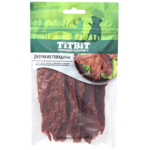 Titbit Меню от Шефа Лакомство для собак (джерки мясные из говядины), 70г