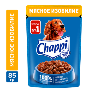 Chappi Корм консервированный для собак (мясное изобилие), 85г