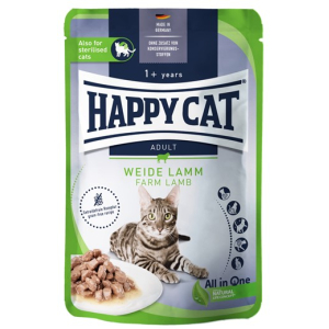 Happy Cat Culinary Meat in Sauce WeideLamm Мясные кусочки в соусе из пастбищного ягненка для кошек, 85 гр срок до 14.03.2026