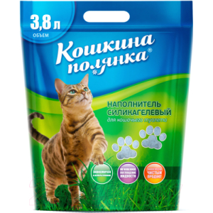 Кошкина Полянка Наполнитель силикагелевый для кошачьего туалета, 3,8л