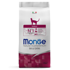 Сухой корм Monge Cat  Daily Line Indoor для домашних кошек, из курицы
