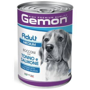 Gemon Dog Adult Tuna/Salmon  для собак кусочки с тунцом и лососем ,415г
